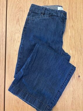 LOFT Wide-Leg Jeans in Deep Blue Denim